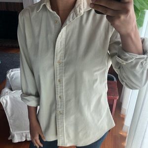 F. By Faconnable vintage corduroy tan button down